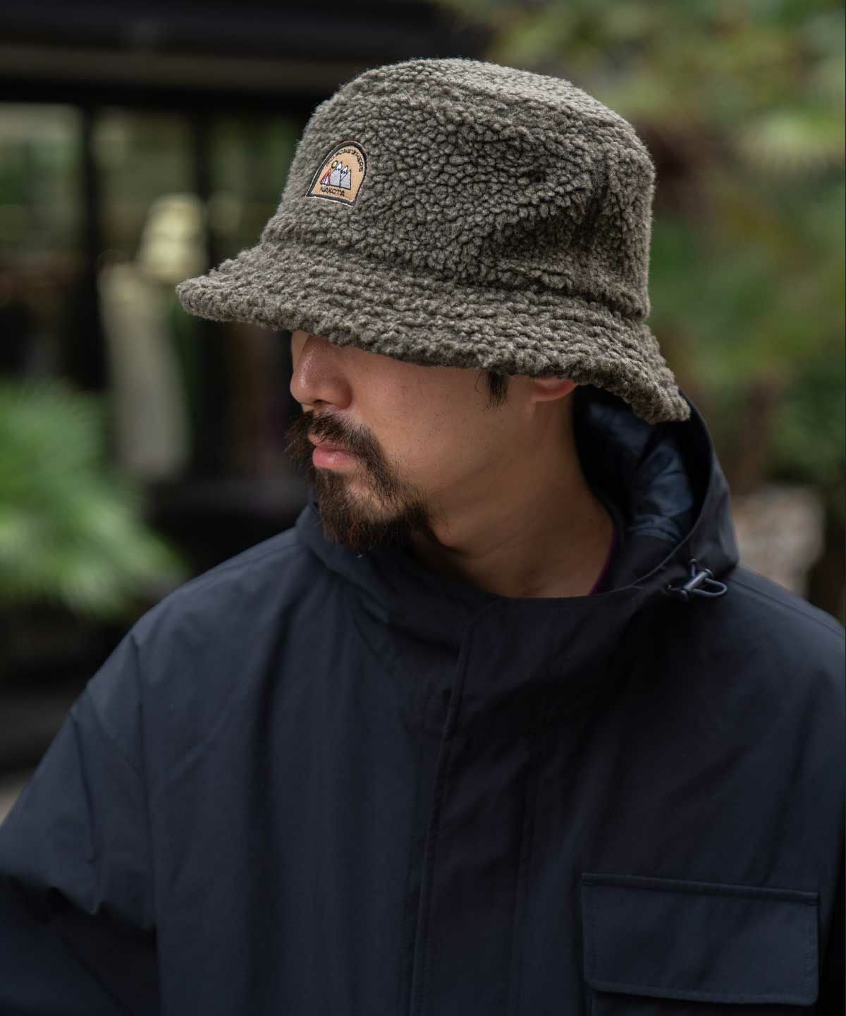 限定価格MACKAGE BENNET-TD希少　ボアバケットハット レディースM nakota ナコタバケットハットコモリボアハット