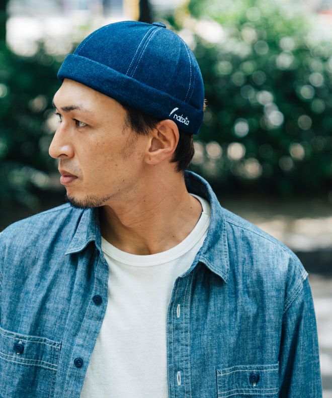 nakota ナコタフィッシャーマンキャップデニム スウェット ロール