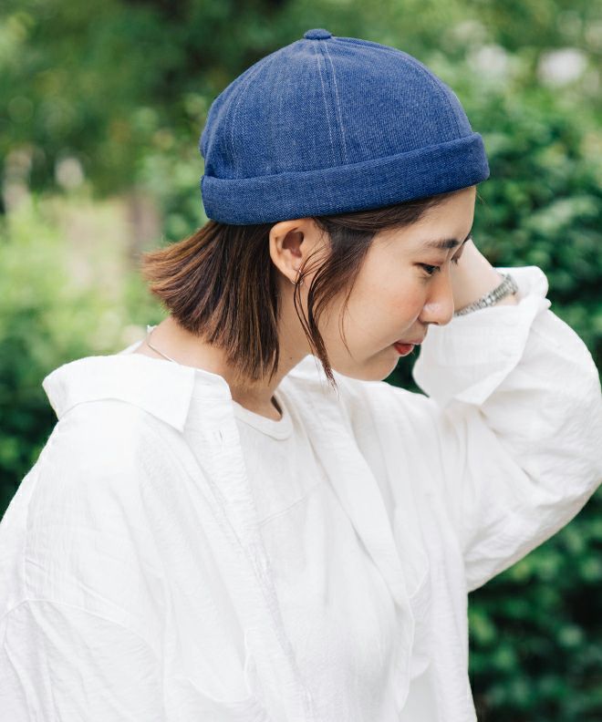 nakota ナコタフィッシャーマンキャップデニム スウェット ロール