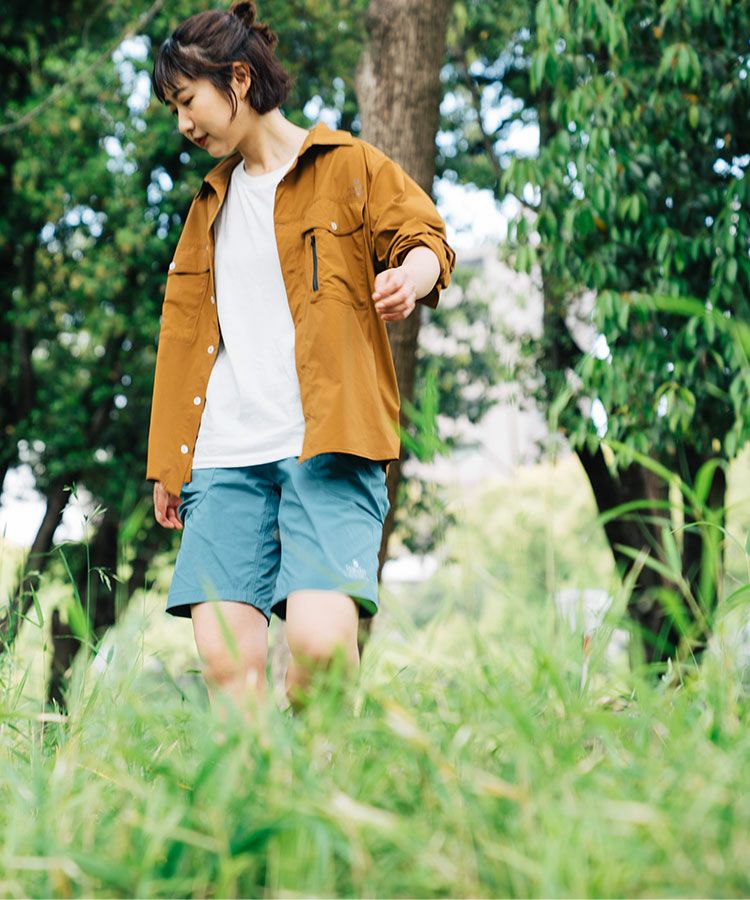 nalaショートパンツ さらさら涼感生地タックショートパンツ 春 夏[品番：SHNW0011006