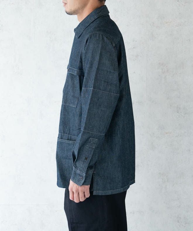 ジャケット・アウター TAKIBI Light Denim Utility Shirt Indigo 楽天市場】snow peak スノーピーク TAKIBI Light Denim Utility Shirt