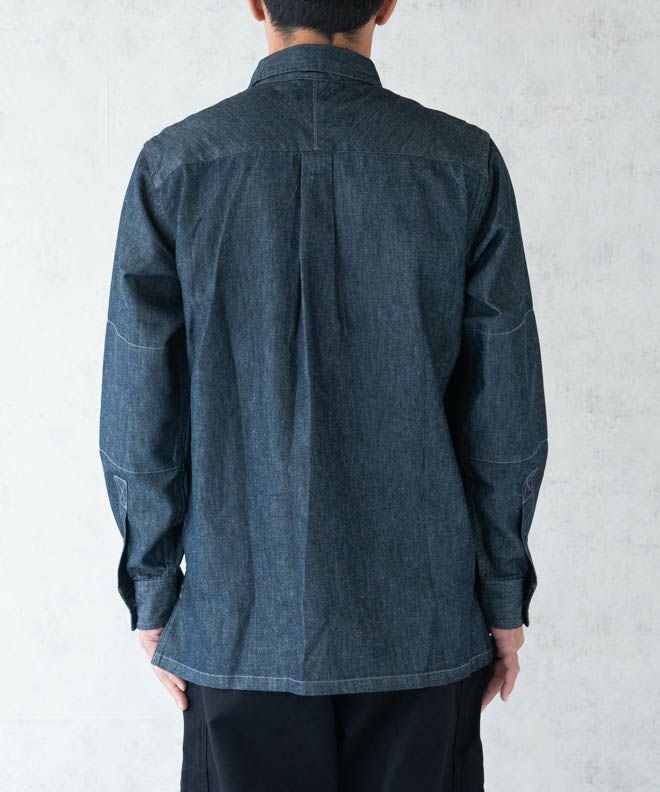snow peak TAKIBI Light Denim Utility Shirt | nakota