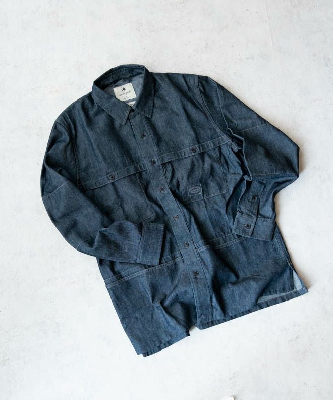 snow peak TAKIBI Light Denim Utility Shirt | nakota