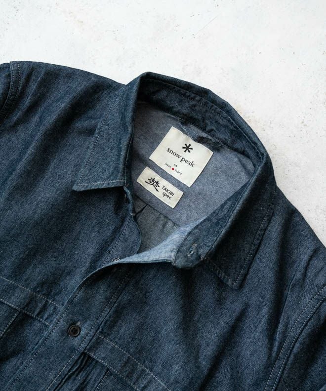 snow peak TAKIBI Light Denim Utility Shirt | nakota