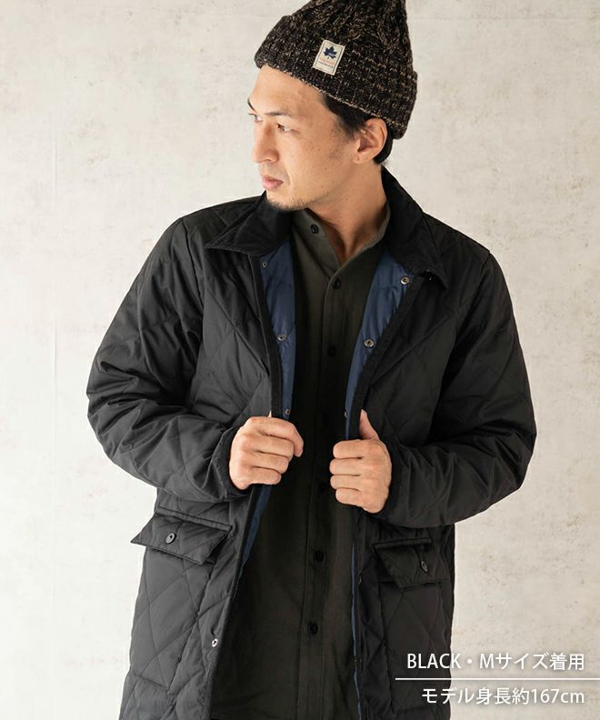 TAION PIPING COLLARED LONG DOWN COAT | nakota