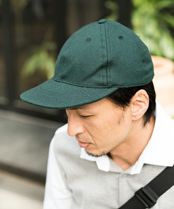 decho Dロゴ ショートブリム キャップ　色染め　青緑 日本製　サイズ1位 DECHO | デコー | -nakota- ナコタ公式 帽子の通販店