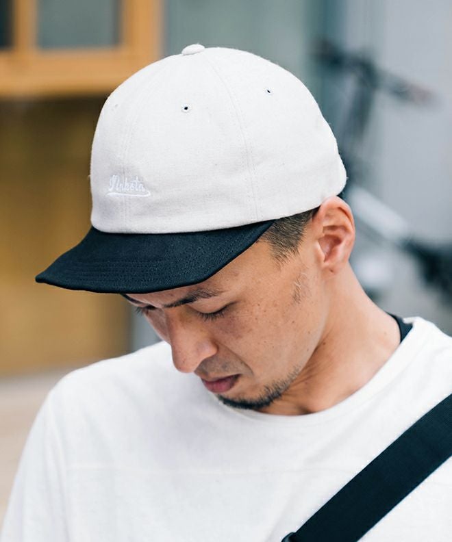 nakota ナコタベースボールキャップナチュラル 2トーン ロゴ キャップ