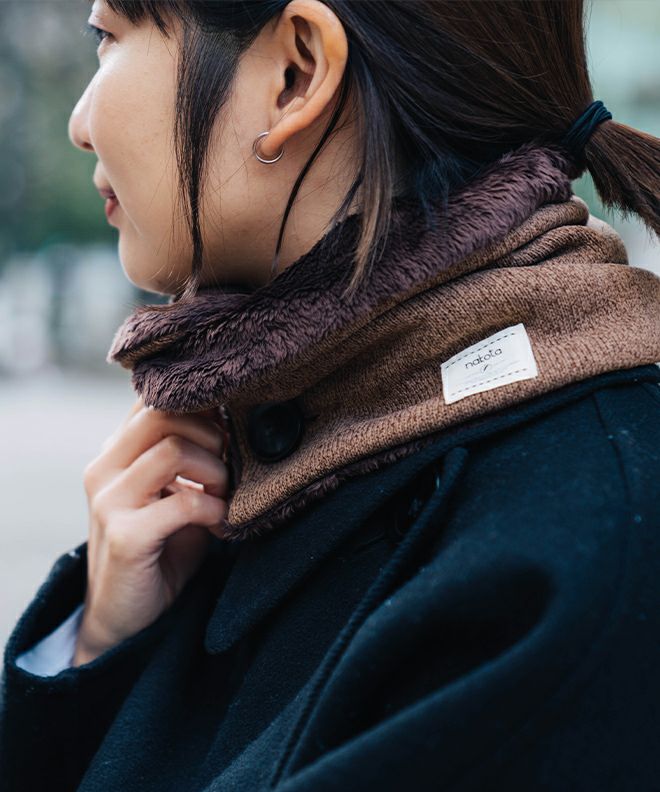 nakota ナコタネックウォーマーミックスヘザー マイクロボア ネック