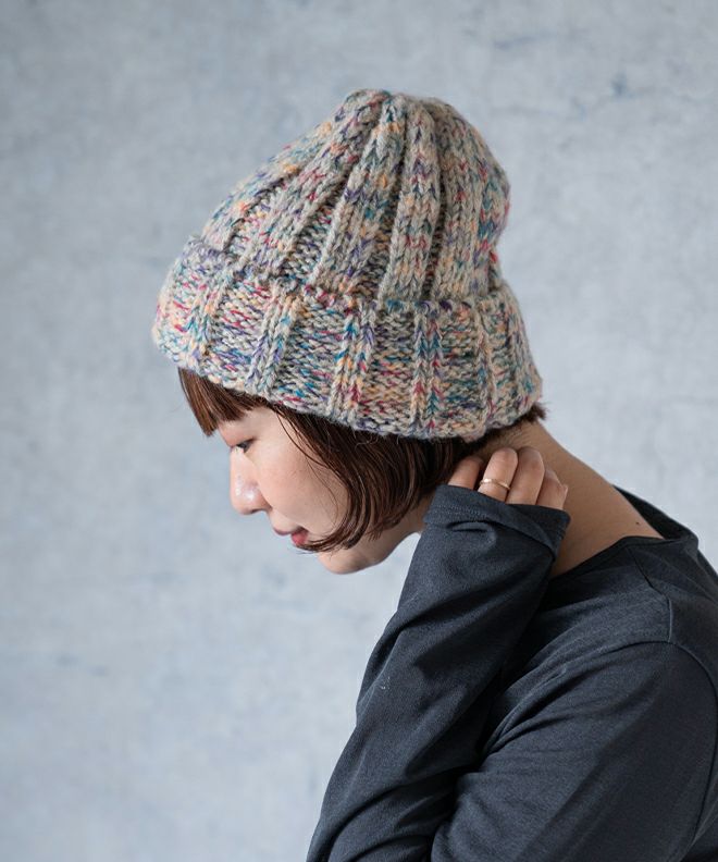 nakota ナコタニット帽ローゲージミックスニットキャップ | nakota