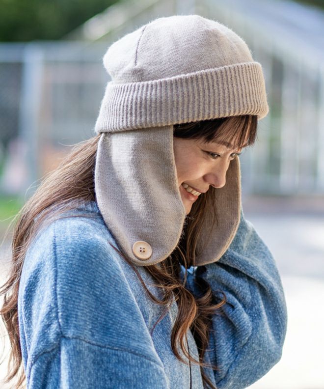nakota ナコタニット帽イヤーカバーニット フライトニットキャップ