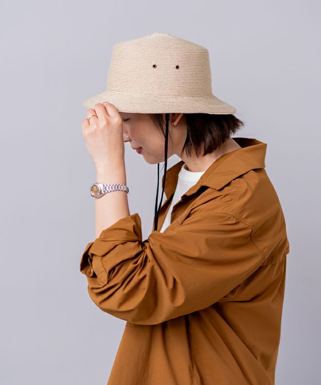 nakota ナコタ麦わら帽ショートブリム カンカン帽 | nakota